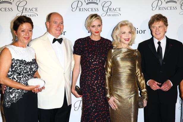 Albert II., Charlène und Robert Redford bei den Princess Grace Awards.