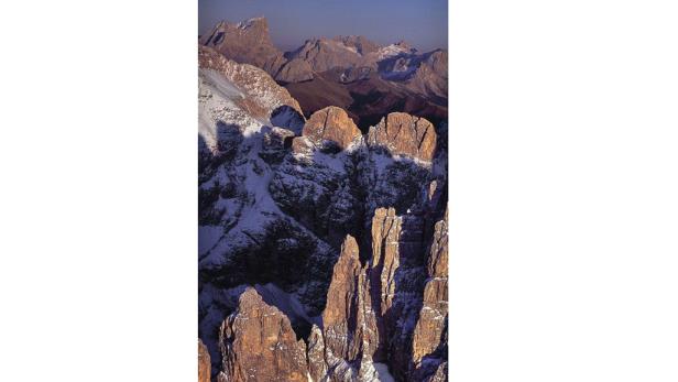 Die Dolomiten aus der Luft