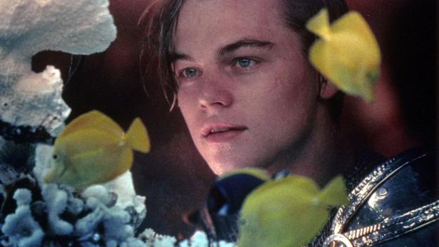 Leonardo DiCaprio als Romeo in einer Szene aus dem Film „Romeo + Julia“.