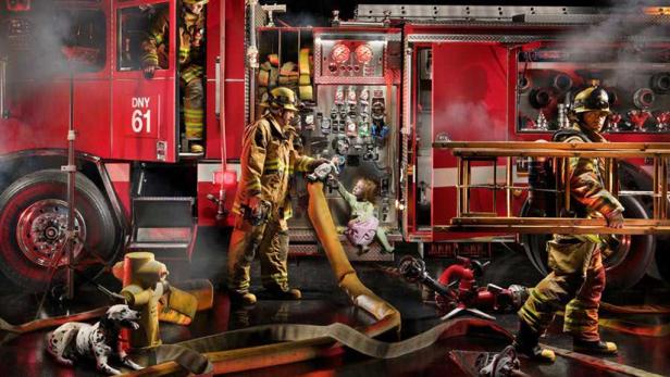 Mit Licht "gemaltes" Amerika-Tribut