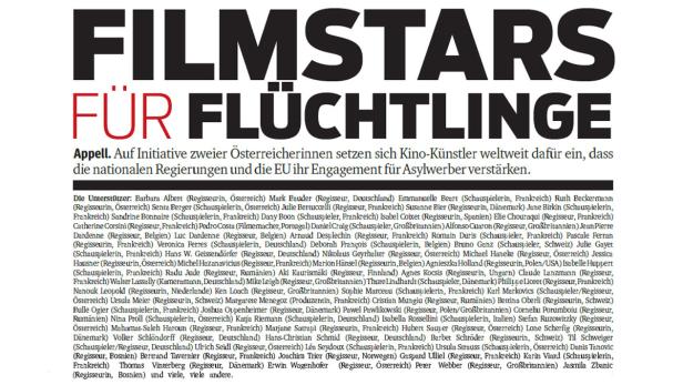 Filmstars fordern Menschlichkeit für Flüchtlinge