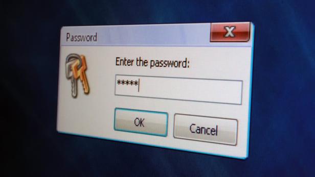 Ein Passwort-Dialogfenster fordert zur Eingabe eines Passworts auf.