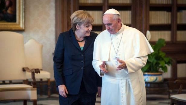 Angela Merkel trifft Papst Franziskus im Vatikan.