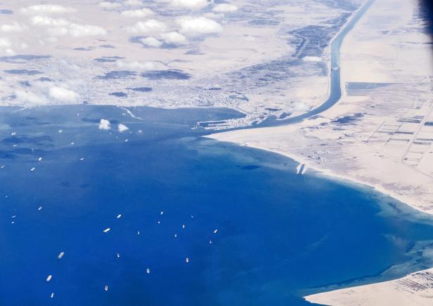 Suezkanal: Elf Frachter mit 130.000 Schafen stecken fest