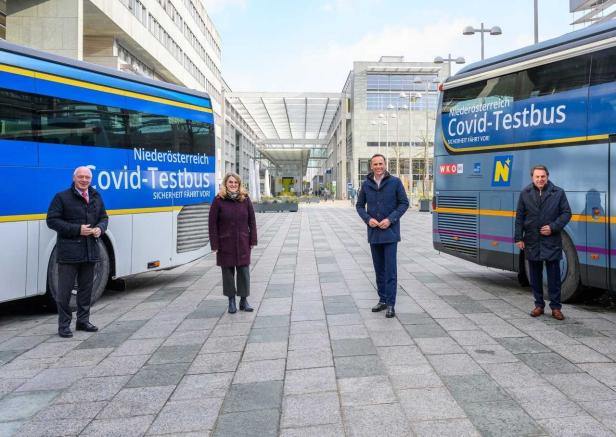 Testangebot für Betriebe in NÖ wird mit Autobussen ausgeweitet