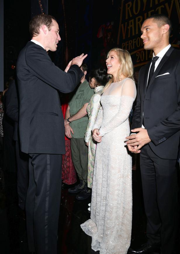 Prinz William, Ellie Goulding und Trevor Noah bei einer Veranstaltung.