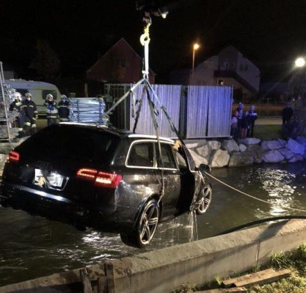Abgetaucht: Auto stürzte in den St. Pöltner Mühlbach