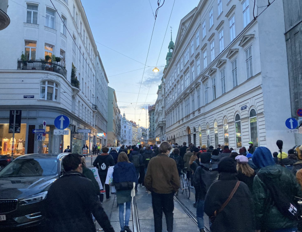 Mehr als 500 Personen bei Demonstration gegen Frauenmorde in Wien