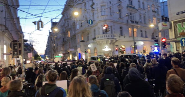 Mehr als 500 Personen bei Demonstration gegen Frauenmorde in Wien