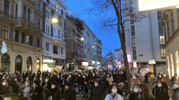 Mehr als 500 Personen bei Demonstration gegen Frauenmorde in Wien