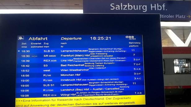 Zugstrecke Salzburg-München bis 4. Oktober eingestellt