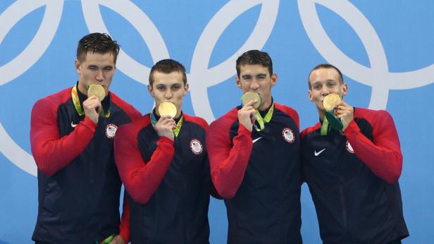 Phelps holte mit US-Kraulstaffel 19. Gold