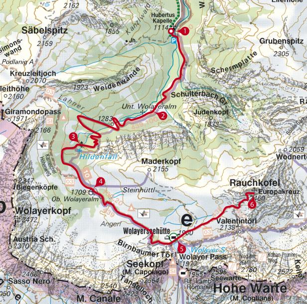 Lust auf Österreich_Karte_Wolayersee