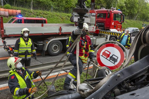 Auto überschlug sich bei Gneixendorf: Keine Verletzten