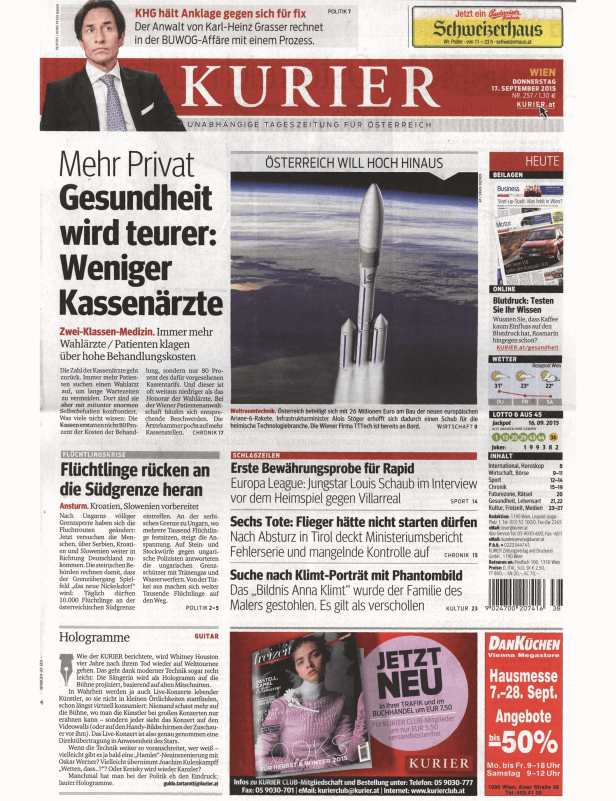 Titelseiten vom 17.09.2015