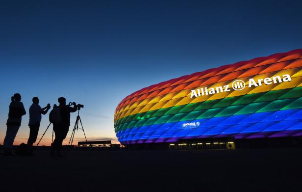 UEFA declines request to illuminate Munich stadium in rainbow colors