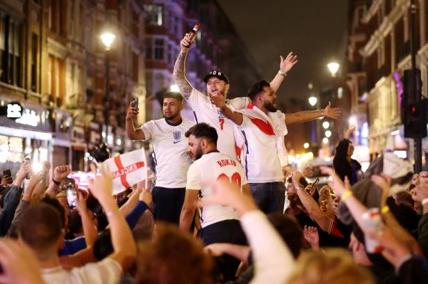 Euro 2020 - Fans gather for England v Denmark