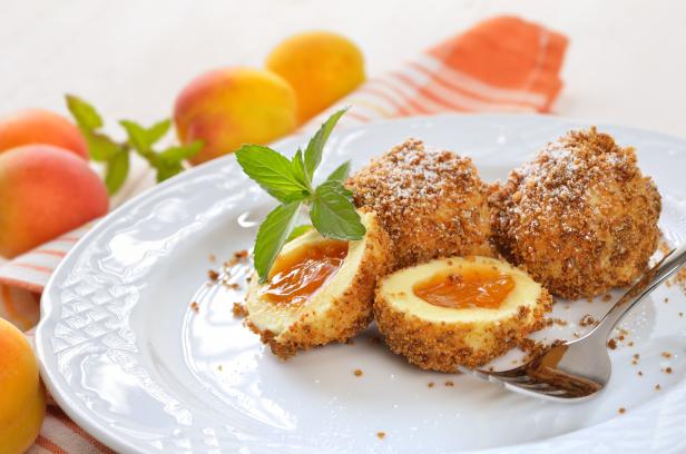 Apricot dumplings