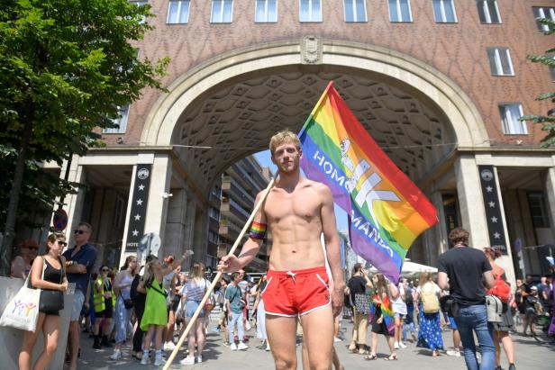 Gay pride parade in Budapest