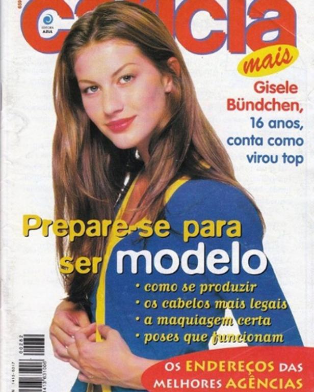 Das Cover einer „Cláudia“-Zeitschrift mit Gisele Bündchen als junges Model.