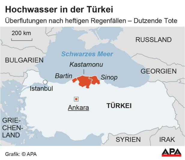 Hochwasser in der Türkei: Zahl der Todesopfer stieg auf 62
