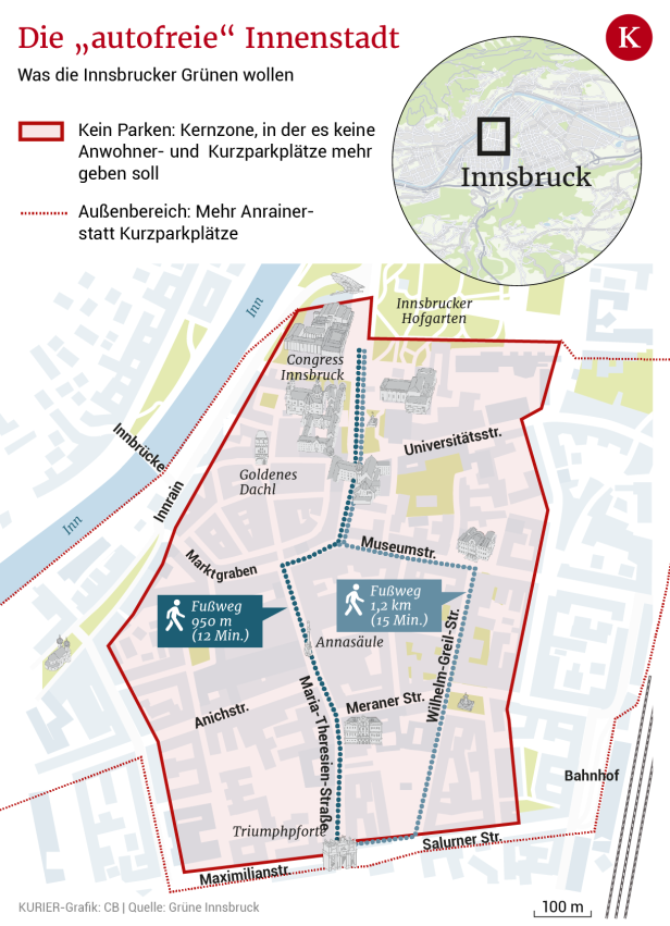 Hitzige Diskussion um autofreie Innenstadt in Innsbruck