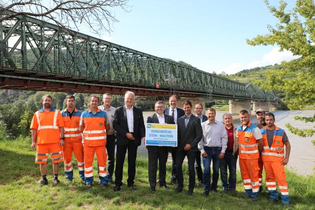 Erste Sanierungsarbeiten bei Donaubrücke Mautern durchgeführt