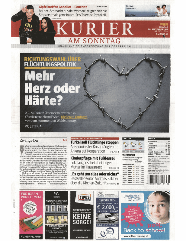Titelseiten vom 20.09.2015