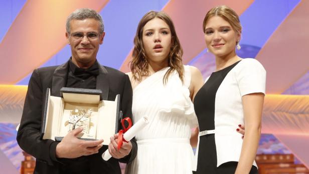 Tahar Rahim, Agathe Rousselle und Léa Seydoux bei den Filmfestspielen von Cannes.