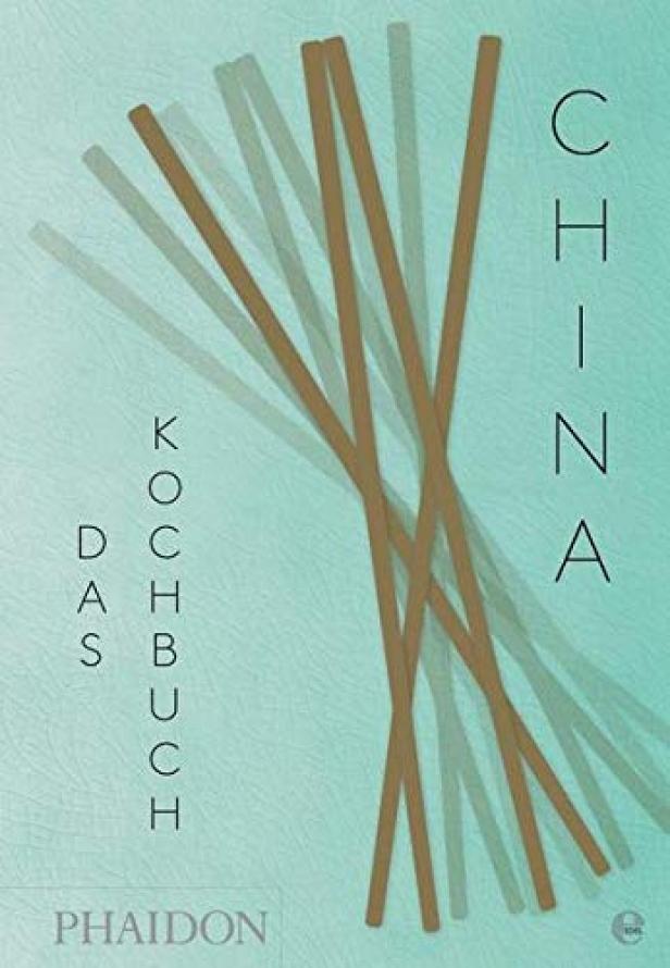 Das Cover des Kochbuchs „China“ mit Stäbchen.