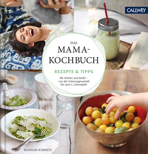 Das Cover des Buches „Das Mama-Kochbuch“ mit Rezepten und Tipps für Schwangerschaft und das erste Lebensjahr.