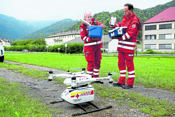 Drohne transportierte Blutkonserve