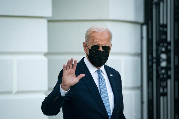 US President Joe Biden departs White House
