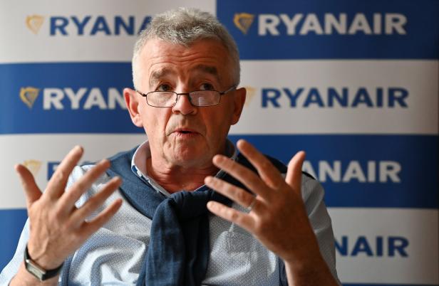 Ryanair CEO Michael O'Leary press conference in London