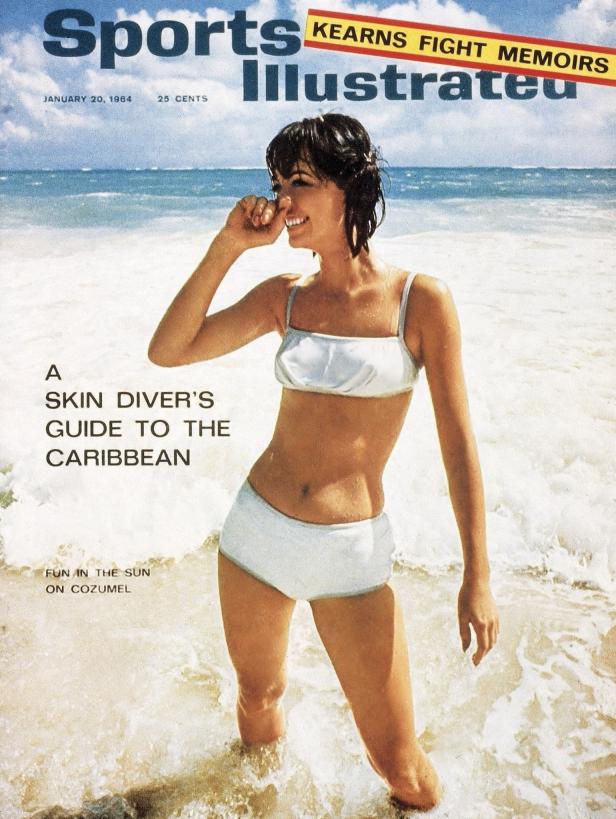 Das Cover von Sports Illustrated vom 20. Januar 1964 zeigt eine Frau am Strand von Cozumel.