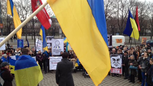 Ukrainer protestieren in Wien