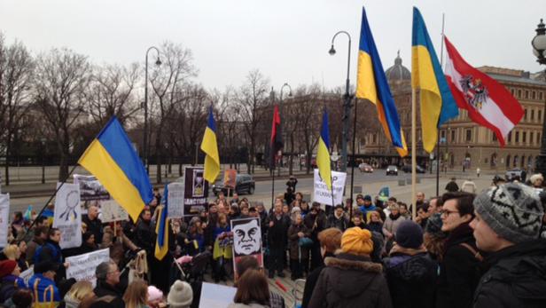 Ukrainer protestieren in Wien