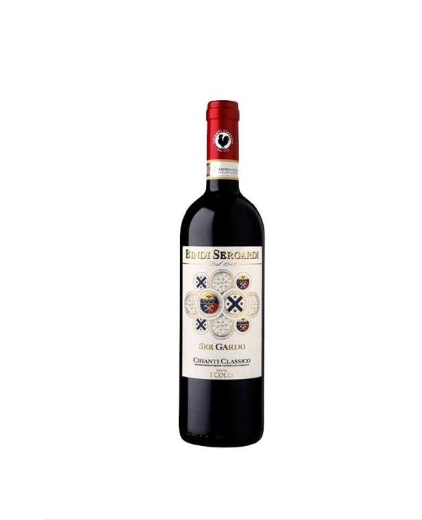 Eine Flasche Chianti Classico „Ser Gardo“ von Bindi Sergardi.