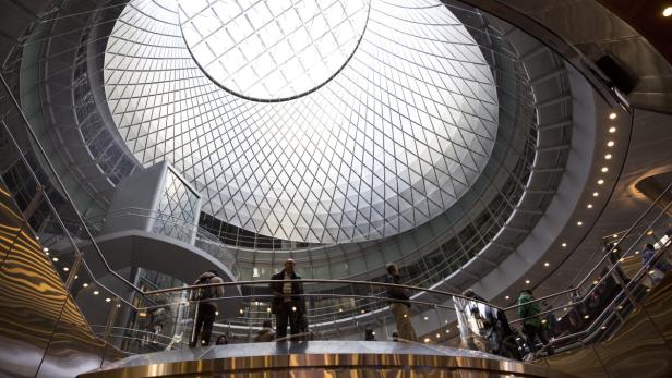 Blick in die Kuppel des Oculus im World Trade Center in New York.