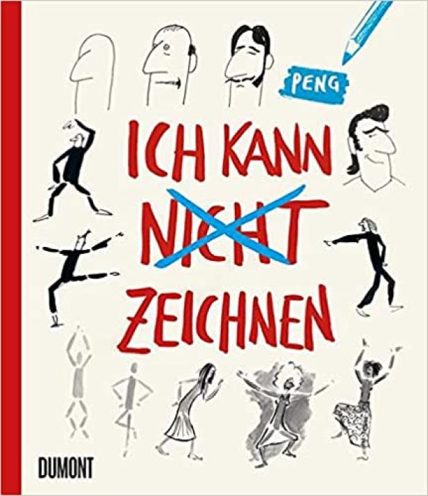 Das Cover des Buches „Ich kann nicht zeichnen“ von DuMont mit verschiedenen Strichmännchen.