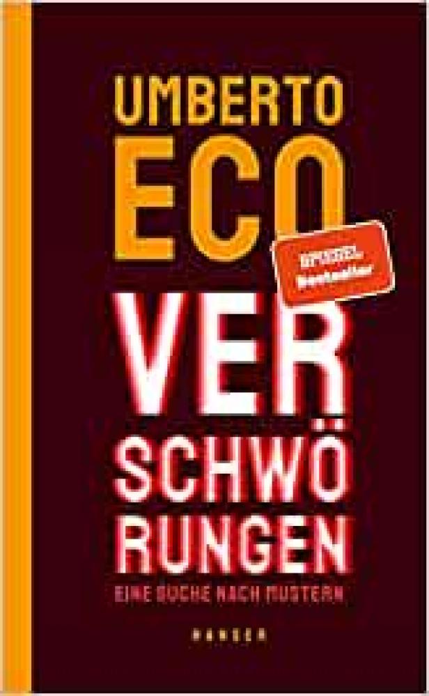 Das Cover des Buches „Verschwörungen. Eine Suche nach Mustern“ von Umberto Eco.