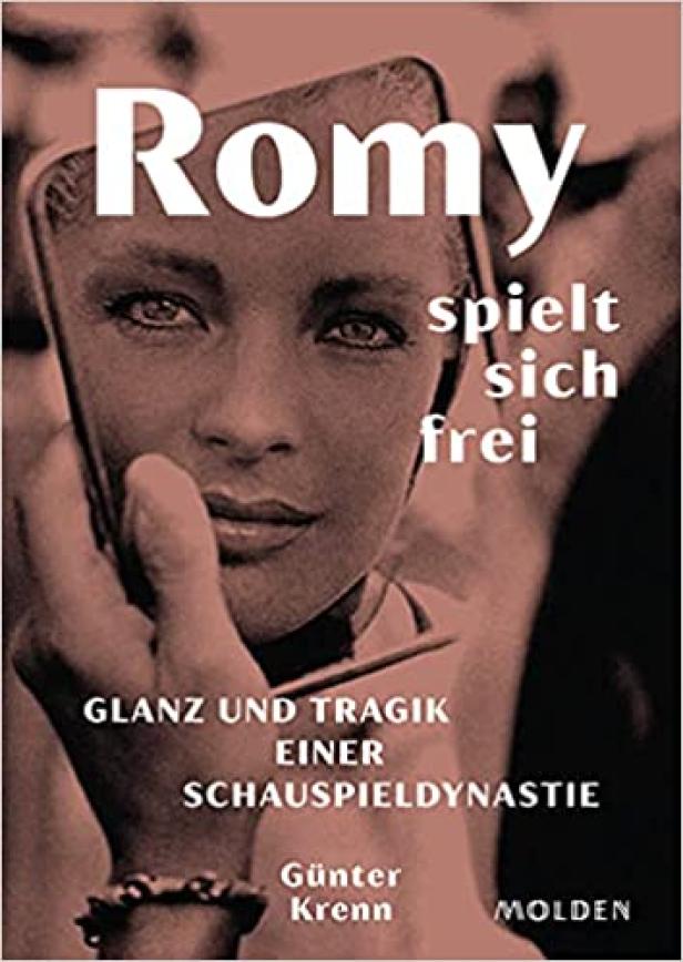 Das Cover des Buches „Romy spielt sich frei“ von Günter Krenn zeigt Romy Schneider.