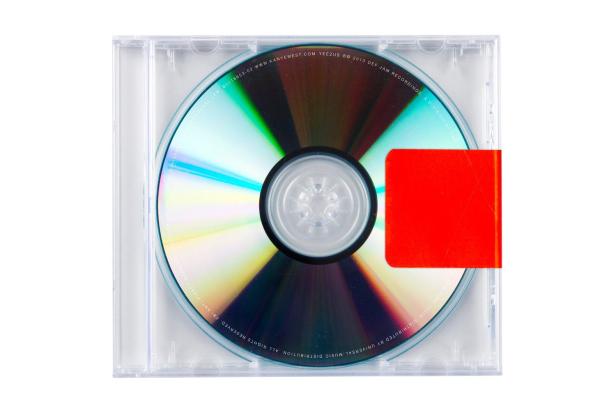 Das CD-Cover von Kanye Wests Album „Yeezus“ mit einem roten Rechteck.