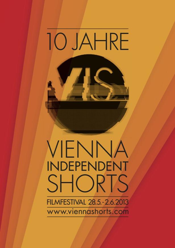 Das Plakat für das Vienna Independent Shorts Filmfestival zum 10-jährigen Jubiläum.