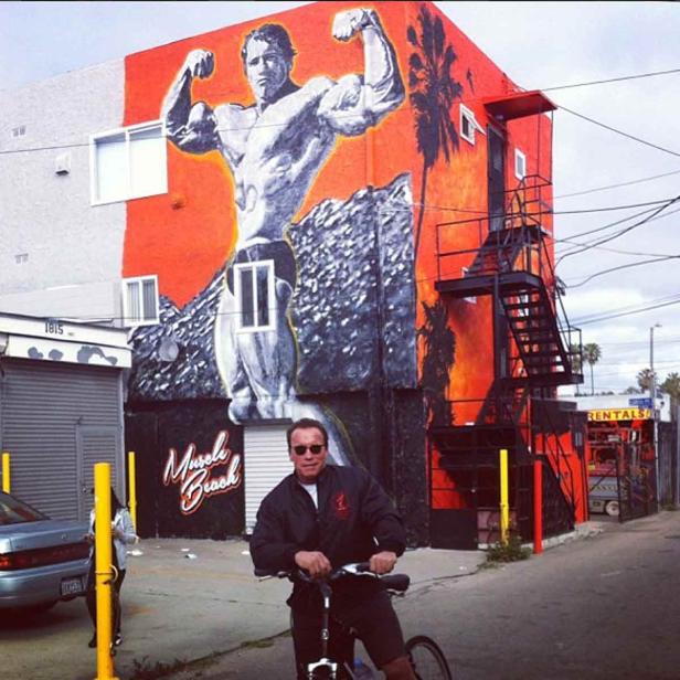 Ohne Rad-Helm: Schwarzenegger von Polizei gestoppt
