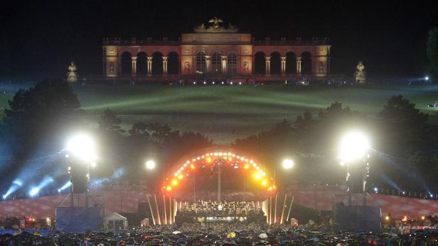 Konzert der 1000 Regenschirme