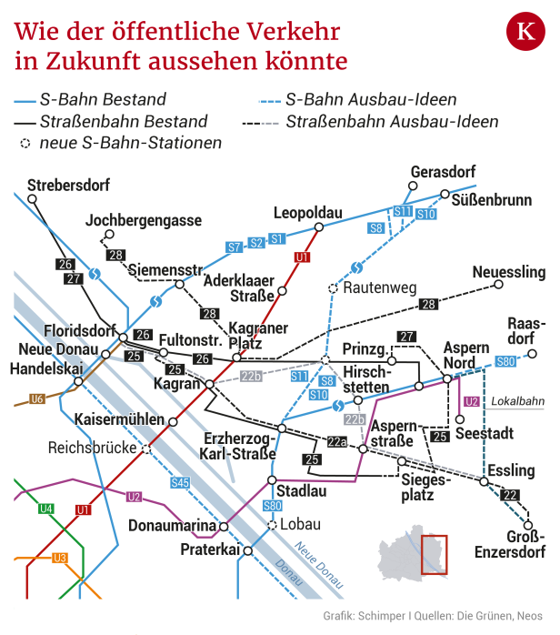 Diese neuen Öffi-Linien könnten das Verkehrsproblem der Donaustadt lösen