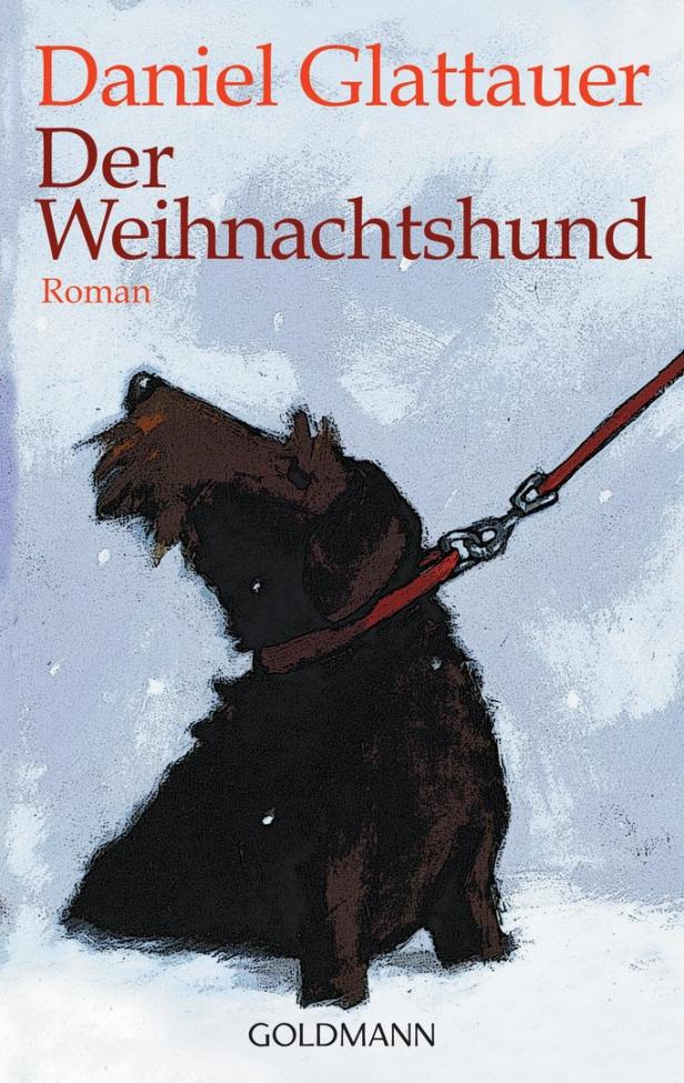 Das Buchcover von „Der Weihnachtshund“ von Daniel Glattauer zeigt einen Hund an der Leine.