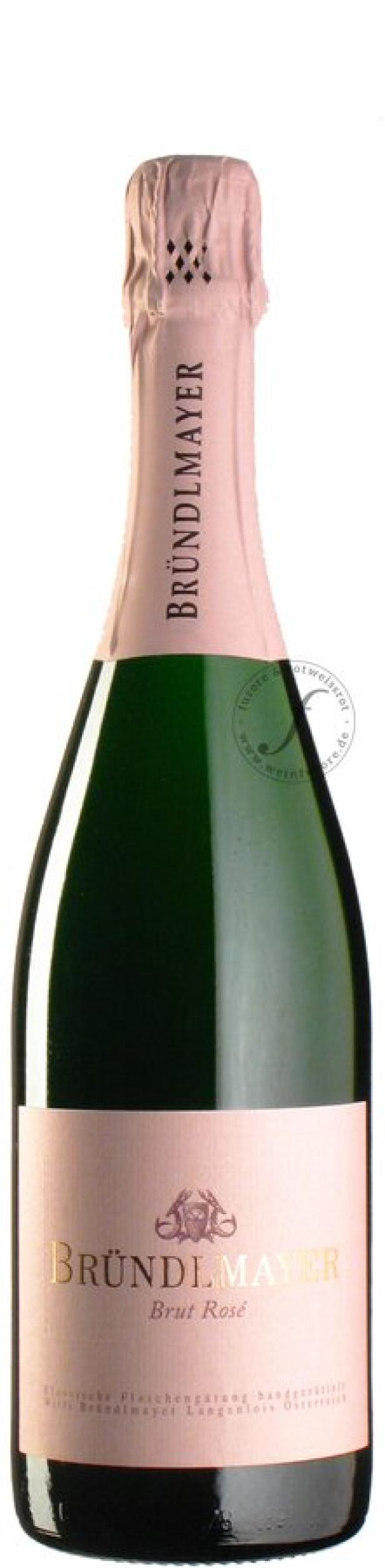 Eine Flasche Bründlmayer Brut Rosé Sekt.