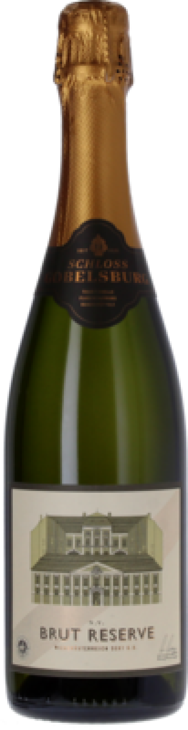Eine Flasche „Schloss Gobelsburg Brut Reserve“ Sekt.